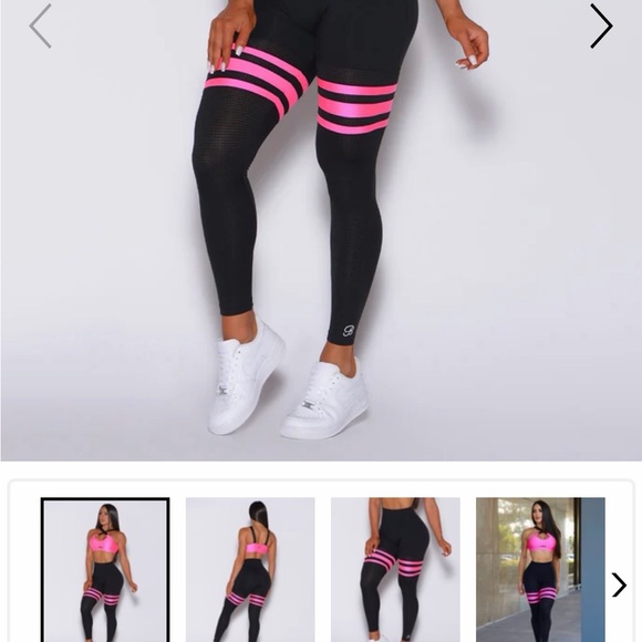 Bombshell Sportswear Neon Pink Sports bra and legging set - Picture 7 of 10